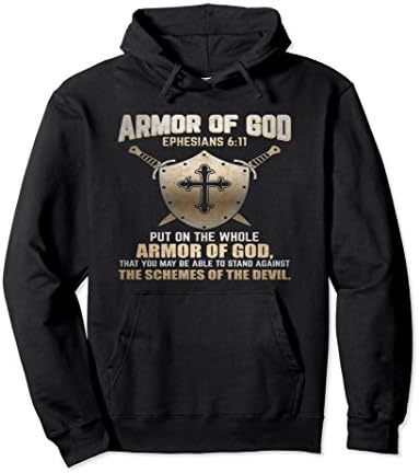 Unisex The Full Armor Of God - Ephesians 6:17 Hoodie Large Black