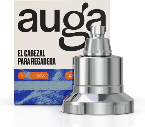AUGA Cabezal de Ducha con Filtro Premium. Elimina Cloro y Metales Pesados. Mejora tu Piel y Cabello. Incluye Kit Completo de Instalación. Mayor Presión de Agua. Tecnología KDF-55. Color Cromo