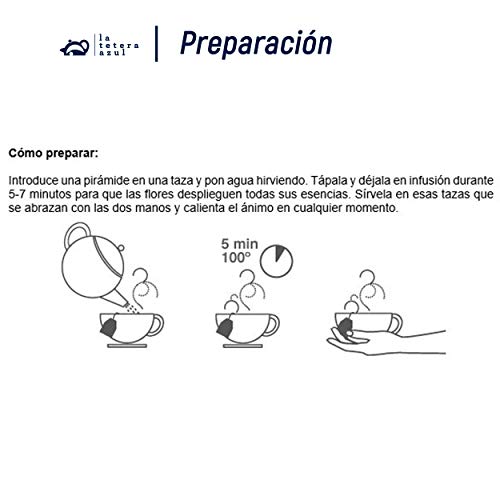 LA TETERA AZUL Kräuterzitrone, Apfel, Minze, Moringa, Matcha-Tee und Mango-Tee. Perfekt zu Käse. Verdauungsinfusion… – Bild 7