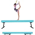 GBVUGY Adjustable&Foldable Gymnastics Balance Beam,6FT/8ft High-Low Level Floor Gymnastic Beam,No Tool Require, Gym Equipment for for Kids Children Girls Home Training