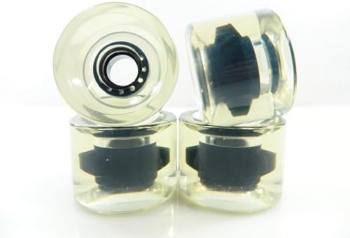 Blank 60mm Gel Solid Color Longboard Skateboard Wheels (Gel Clear)