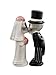 Love Never Dies Skeleton Bride and Groom Kissing Magnetic Salt and Pepper Shaker