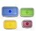 Set of 4 Silicone Food Storage Containers, Silicone Collapsible Lunch Bento Box - BPA Free, Microwave, Dishwasher and Freezer Safe