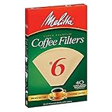 Melitta Natural Brown, Cone Filters #6 40 ea (Pack of 3) by Melitta