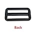 LESCA TEK 10 Pcs 2 Inch Plastic Triglides Slides Black Plastic Adjuster Fastener for Camping Bag Belt Webbing Strap Buckles Backpack Bag (50mm, Black)