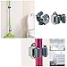 NUOLUX Mop and Broom Holder Wall Mounted Garden Storage Rack 5pcs (Grey)