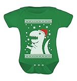 TeeStars - Big Trex Santa Ugly Christmas Sweater Baby Grow Vest Baby Bodysuit
