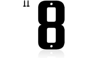 Ya_chtttwo Aluminum Numbers and Letters - Black Metal Door Numbers - Outdoor Metal Address Plate (6" 8)