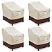 Vailge Patio Chair Covers, Lounge Deep Seat Cover, Heavy Duty and Waterproof Outdoor Lawn Patio Furniture Covers (4 Pack - Large, Beige & Brown)
