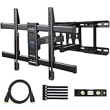 PERLESMITH Full Motion TV Wall Mount for Most 37-70 Inch TVs up to 132lbs - Fits 16", 18", 24" Wood Studs - Articulating TV Mount Dual Arms with Tilts, Swivels & Extends 16", Max VESA 600x400mm