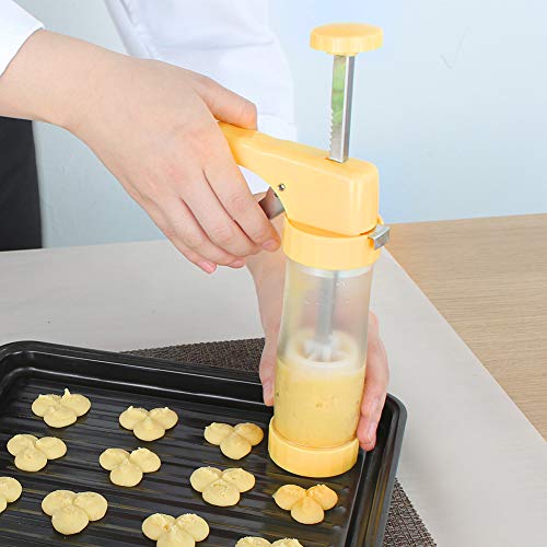 Ourokhome Cookie Press Icing Gun Biscuit Maker Machine with 16 Discs