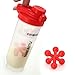 AUTO-FLIP Shaker Bottle Blender for Protein Powder, Water Smoothie Shake Mixer with Powerful Mixing Ball, BPA Free - 24 Ounce (MixingBall-5)