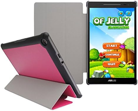 ASUS ZenPad 8.0 Tablet Slim Shell Case - iShoppingdeals Ultra Slim Lightweight Tri Fold Standing Cover for ASUS ZenPad 8.0 Z380M Tablet 2016 Release - Light Coral