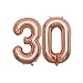 BALONAR 40 inch Jumbo 30 Rose Gold Foil Balloons for 30th Birthday Party Supplies,Anniversary Events Decorations and Graduation Decorations