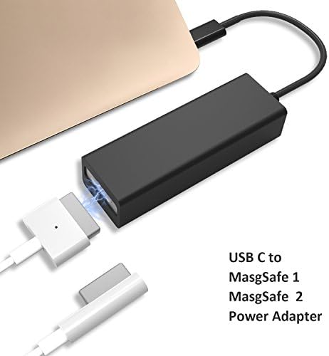 USB-C Adapter Compatible for Mag Safe 1 & 2, Dreamvasion Type C Charger Converter Connector Compatible for New Mac Book Pro/Air/Nintendo Switch/More USB C Laptops/Phones, Support 85W/60W/45W Power