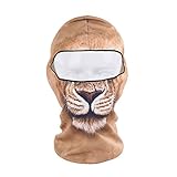 Mengde Unisex Animal Face 3D Print Ski Balaclava Full Face Cycling Mask