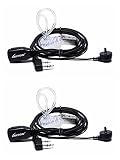 Walkie Talkie Earpiece (2 Packs) 2 Pin Covert Air Acoustic Tube Headset for Retevis Baofeng Kenwood PUXING UV-5R BF-888S H-777 2 Way Radio