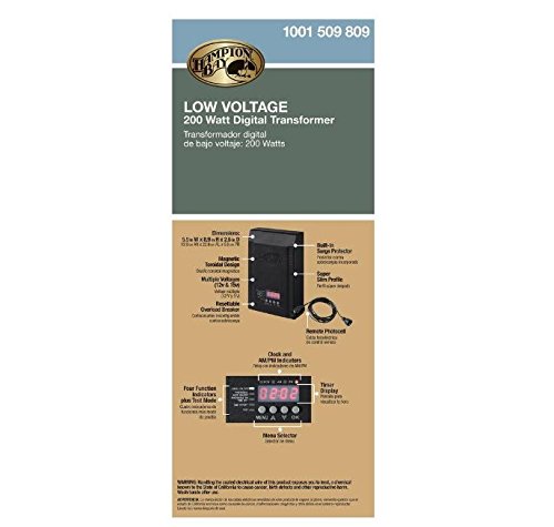 Hampton Bay Low-Voltage 200-Watt Landscape Transformer