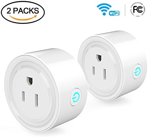 Koeson Smart Plug, Timing Switch Power Monitoring Smart Socket, No Hub Required, Control your Devices from Anywhere, Compatible with Alexa Echo and Google Home, White Fashion Design(2 Pack)