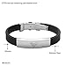 Godyce Superman Bracelet for Men Women Girl Black Rubber Jewelry - Stainless Steel Charm