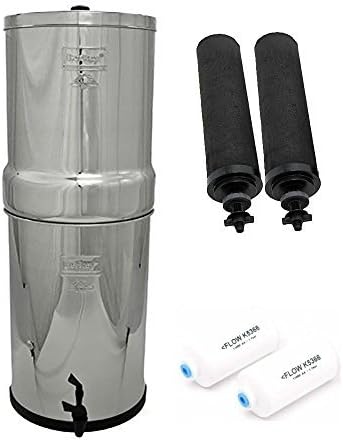 Crown Berkey Water Filter With 2 Black and 2 PF2 Fluoride Filters by New Millennium Concepts