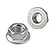 5/16-18 Serrated Flange Hex Lock Nuts, Stainless Steel 18-8 (304), Bright Finish, 50 PCS