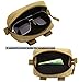 JADEDRAGON Eyeglasses Hard Case Anti-Shock Molle System Zipper Sunglasses Pouch Sunglasses Bag Cases Eye Glasses Box Holder with Clip (Black), Large