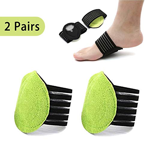 Plantar Fasciitis Support, Compression Cushioned Sleeves with Padded Comfort Cushions High Arch Support for Heel Spurs Achy Foot Plantar Fasciitis Brace for Running, Exercise, Men and Women (2 Pairs)