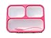 Lunch Box Bento Box - Fashion Rectangle Grid Lea-proof Food Container for Adults & Kids - 1000 ml 3 or 4 Compartments with a Spoon - BPA-free Microwave-safe Boxes (Red)