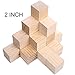 Supla 12 Pcs 2 inch Wooden Cubes Unfinished Wood Blocks for wood crafts, wooden cubes, wood blocks, Great for Baby Showers (12pcs)