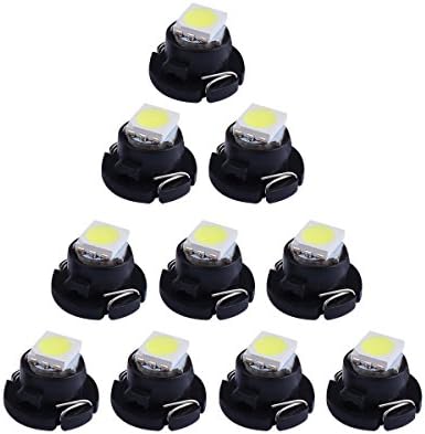 KOYA 10 x Car White T4.7 Neo Wedge 1-5050 SMD SMT 12V LED Instrument Cluster Bulbs Lamp Lights