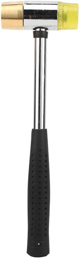Guitar Hammer Guitar Fret Hammer with 26mm Hemispherical Brass Head with Flat UHMW Plastic Head (Yellow + Gold) Musical Instrument Accessories