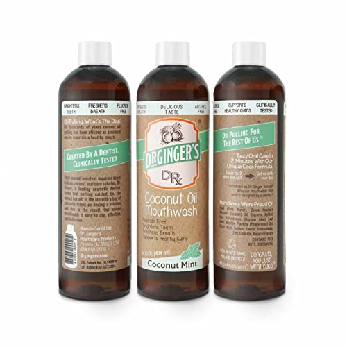 Dr. Ginger's Coconut Oil Pulling Mouthwash, AllNatural Oil Pulling