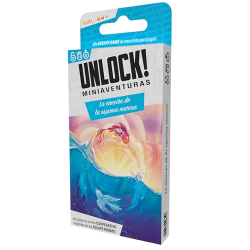 Unlock! Mini La canción de la Espuma Marina, Juego de Cartas, A Partir de 10 Años, De 1 a 6 Jugadores, 30-45 Minutos por Partida, Español