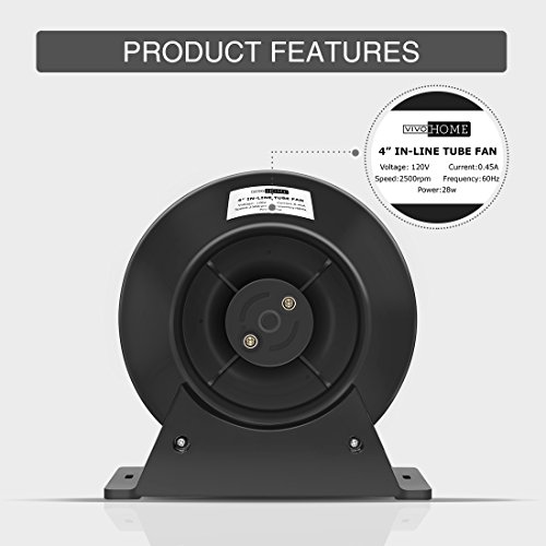 2 VIVOHOME+Plastic+Exhaust+Hydroponics+Ventilation