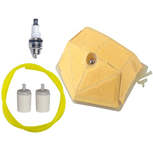 Hipa Air Filter + Fuel Filter + Spark Plug + Fuel Line Hose for Husqvarna 51 55 55EPA 55 Rancher EPA Chainsaw