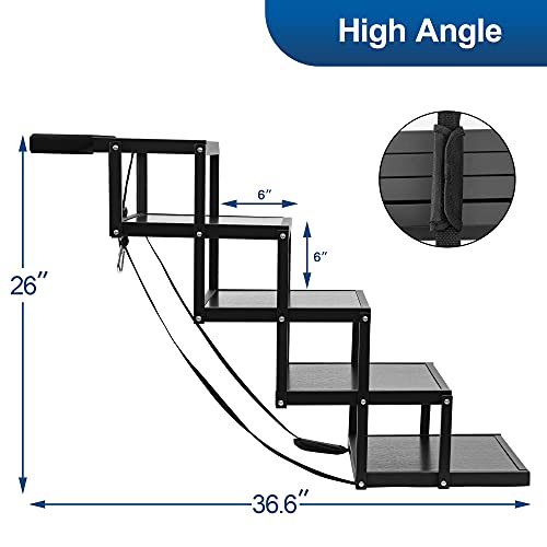 Niubya Dog Step for Large Dog, Lightweight Aluminum Foldable Pet Ladder