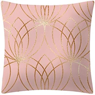 XINDEEK 2018 Pillow Covers Rose Gold Pink Cushion Cover Square Pillowcase Pillowslip for Home Sofa Car Bed Decoration(G,18"x18" )