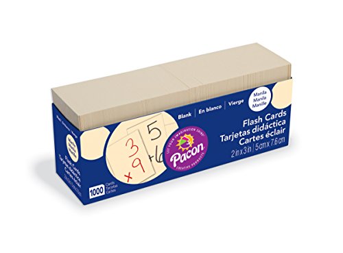 School Specialty Blank Flash Cards - 2 x 3 - Pack of 1000 - Manila