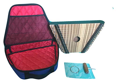 15 Strings Lap harp, Rosewood with Free Strings, Free Tuning Key and Free Carrying Bag Brown