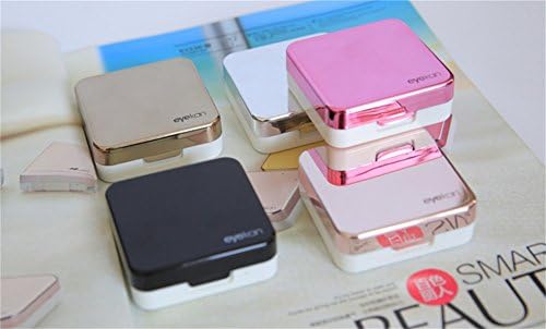 Mini Travel Convenient Shining Contact Lens Case Box Container Holder (Silver)