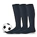 Soxnet Flat Knit Cotton Soccer Sports Team Socks 3-pack - Black Size 5-7