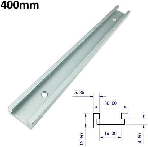 T-tracks Aluminum Slot Miter Track Jig Fixture for Router Table Bandsaws Woodworking Tool 300mm/400mm/600mm/800mm,400mm Miter Track