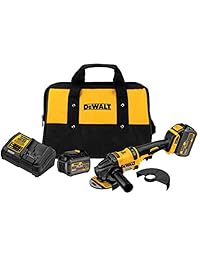 Amoladora con kit de protección antirrebote DEWALT DCG414T2 de 60V MAX con 2 baterías Flexvolt.