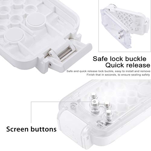 HAWELL iPhone X/XS Diving Case, Professional [40m/130ft] Surfing Swimming Snorkeling Photo Video Waterproof Protective Case Underwater Housing for iPhone with Lanyard (White) - Thumbnail 2