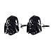 MENDEPOT Star Wars Movie Cufflinks In Box Yoda Cufflink Darth Vader Cufflinks In Box (Darth Vader BLK)