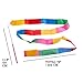 GEORLD 10 Pieces 6.5-foot Rhythmic Gymnastic Ribbons Dance Ribbon Dance Streamers for Kids, Baton Twirling, Assorted Colors
