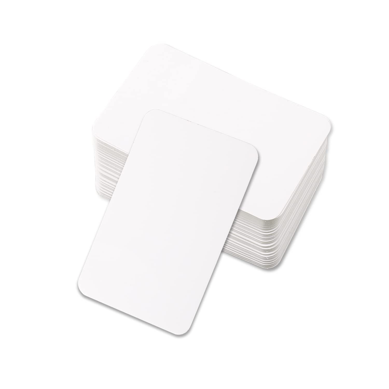 Jagowa 100 Blank Message Cards - Kraft Paper for Doodle & Handwritten Notes. Ideal for Greetings, Invitations & More (White)