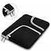 Ivencase 11-11.6 inch Soft Laptop Tablet Sleeve, Case Cover with Zipper, Built-in 2 Pockets for Notebook Computer/MacBook/MacBook Air/Chromebook - Black