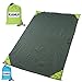 Portable Pocket Blanket Tarp Ground Sheet - 74X55 Inch, Built-in Pocket, Lightweight, Compact, Water-Resistant KAMUI | Ideal for Picnic, Festival, Park, Hiking, Camp, Travel, Outdoor, Hunting (Green)
